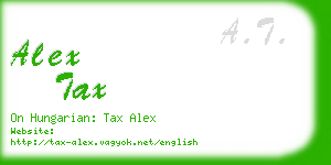 alex tax business card